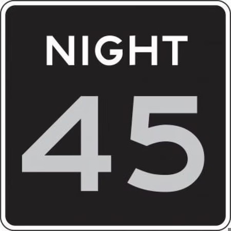 Accuform SEMICUSTOM SPEED LIMIT SIGN NIGHT FRR63745DP FRR63745DP